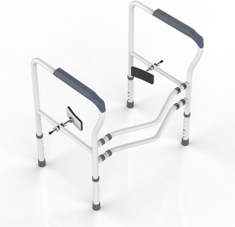 HEPO Improved Toilet Rail for Elderly Free Stand,Toilet Rails for Disabled,Toilet Handrail Grab Bar (Grey): Health & Personal Care