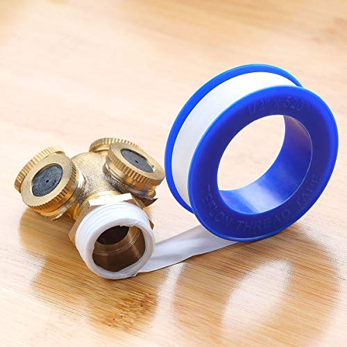 10 Rolls Thread Seal Tapes,1/2 inch Teflon Tape PTFE Pipe Sealant Tape for Leak Water, Plumbers, Plumbing, Air Head, Thread Pipe Plumbers Thread Tape