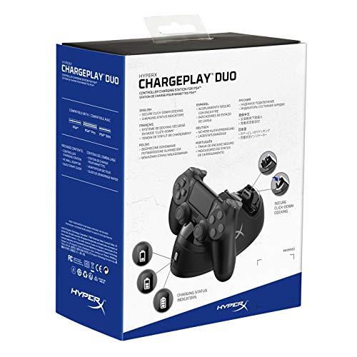 HyperX ChargePlay Duo Controller Charging Station for Playstation 4, Charges Two DUALSHOCK 4