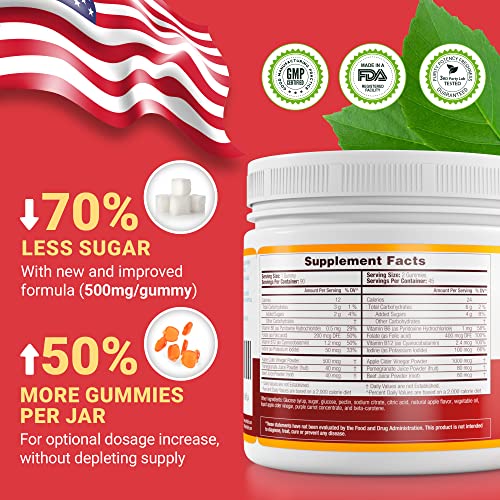 Detox Apple Cider Vinegar Gummies for Adults (90 chews), Unfiltered ACV