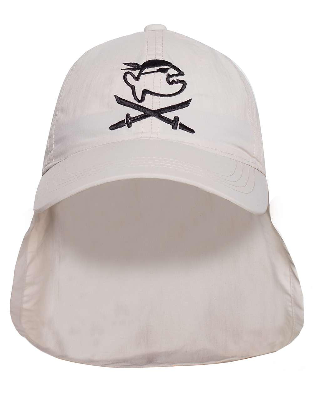 IQ-UV Boys UV Protective Cap With Neck Protection - Stone/Stone, One Size