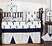 Sweet Jojo Designs Navy and White Woodland Deer Collection Boys Window Valance