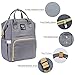 Uigos Baby Diaper Backpack Bag for Women Multi Function Waterproof Water Wipes Gray Travel Bookbag