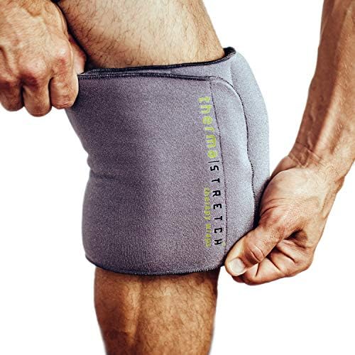 THERMASTRETCH Knee Heating Pad Microwavable Compression Wrap for