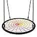 Play Platoon Spider Web Tree Swing - 40 Inch Diameter, Fully Assembled, 600 lb Weight Capacity, Easy to Install, Warm Multi Color