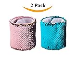 ROOSSI Personalized Reversible Sequins Velvet Lining Mermaid Bracelet Set of 2 PCS