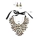 Holylove Woman Fashion Handmade Tawny Glass Beads Choker Statement Necklace with Earrings Jewelry Set-8454 Set