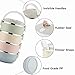 Spill Proof Dog Cat Travel Bowl Portable 304 Stainless Steel Multiple Layers Pet Water Food Storage Container with Invisible Handle for Pet Outdoor Traveling Raised Feeding (4 Layer)