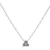 Jewels By Lux Sterling Silver Womens Antiqued Love Knot Charm Necklace