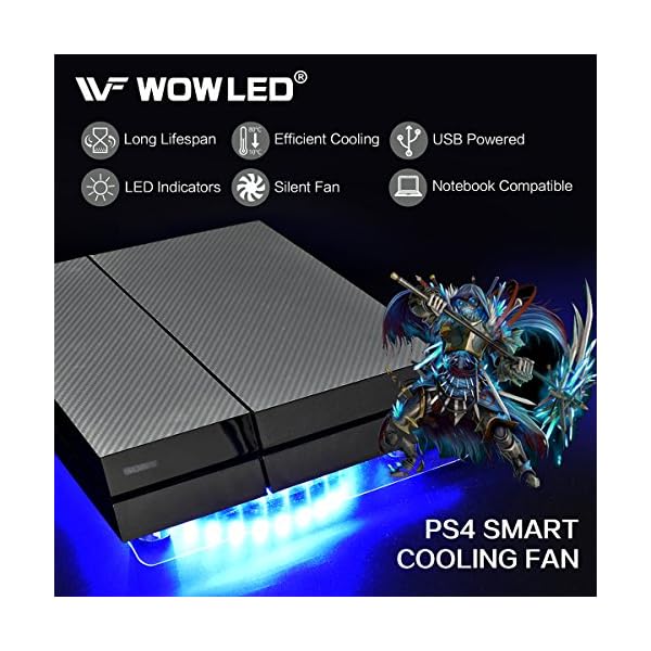 WOWLED-USB-RGB-LED-Cooler-Cooling-Fan-Pad-Stand-Accessories-wWireless-Remote-Controller-for-PS4-Playstation-4-XBOX-One-Consoles-Laptop-Notebook WOWLED USB RGB LED Cooler Cooling Fan Pad Stand Accessories with Wireless Remote Controller for PS4 Playstation 4 XBOX…