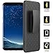 LOVPHONE Samsung Galaxy S8 Holster Case, Secure Belt Clip Holster & Kickstand Combo 180° Degree Rotating Locking Swivel + Shockproof Protection Case (Black)