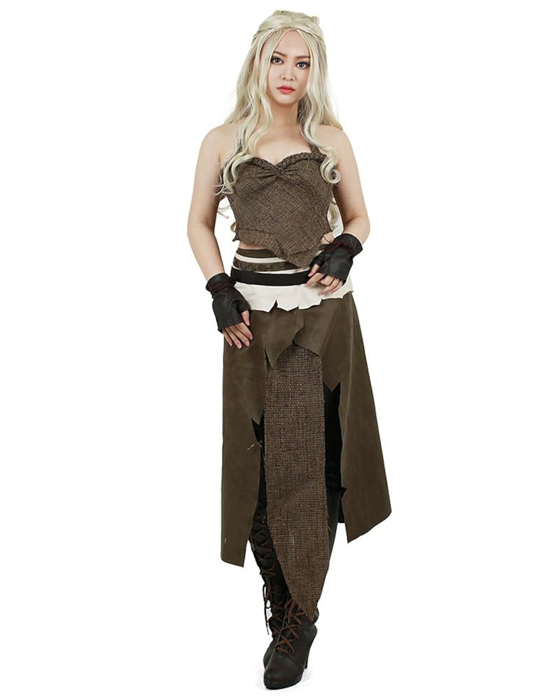 Miccostumes Women's Daenerys Targaryen Brown Cosplay Costume