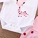 BOEBNOZCV Newborn Toddler Baby Girl Outfits Giraffe Bodysuit Top + Pink Legging Pants Set with Hat Infant Clothes