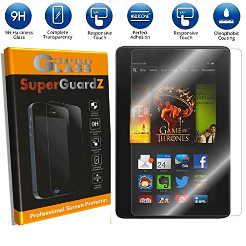 [2-PACK] For Kindle Fire HDX 7" (3rd Gen, 2013 Release) - SuperGuardZ Tempered Glass Screen Protector, 9H, 0.3mm, 2.5D Round Edge, Anti-Scratch, Anti-Bubble