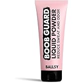 Ballsy Boob and Thigh Deodorant, Quick Drying Liquid Powder, Protects from Sweat, Odor, and Irritation 3.4 oz