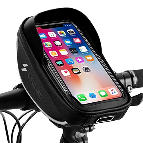 omitium-Bicicleta-Manillar-Bolsa-Impermeable-Soporte-para-telefono-movil-para-Manillar-Marco-Sillin-de-Bicicleta-para-iPhone-8-Plus7-PlusGalaxy-S7S6-etc-hasta-55-Pulgadas-Smartphone--Negro
