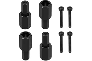 MORLORDY 5mm to 5mm Wheel Hex Hub Adapters +12.5mm Extended Wheel Spacers for WPL C34 C24 Crawler Upgrade Part