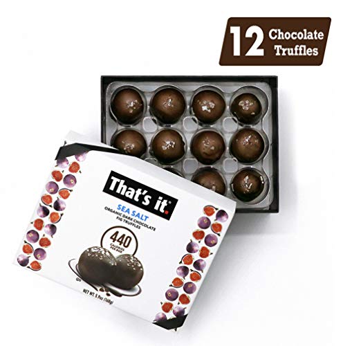 That's it. Sea Salt Organic Dark Chocolate Truffles (12 Truffle Per Box) All Natural Unsweetened Fruit Delicious Cocoa Butter Healthy Snacks with Non-GMO and Gluten Free Perfect Christmas Gift