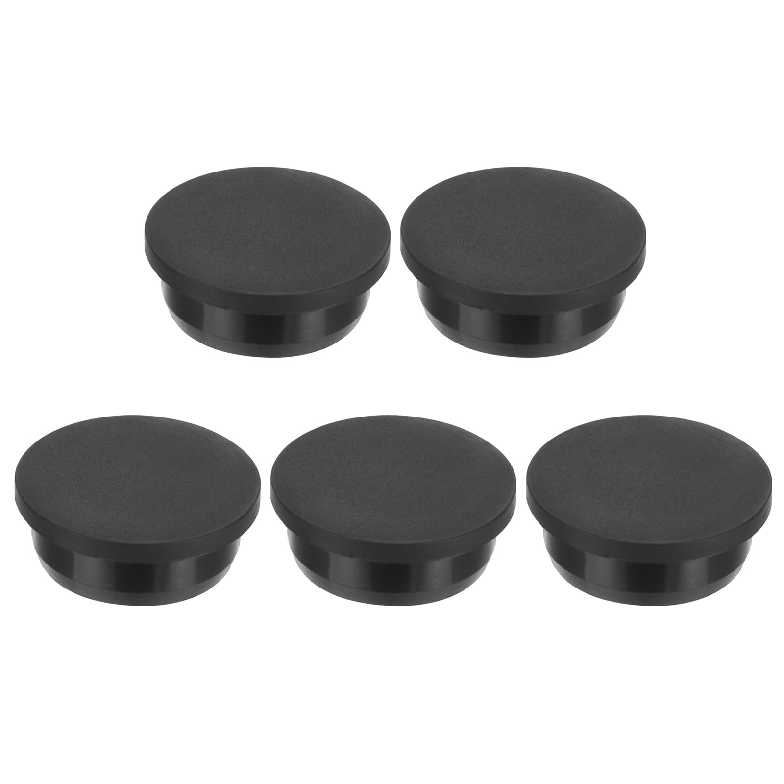 PATIKIL 37.3mm Diameter Rubber Hole Plugs, 5 Pcs Silicone Rubber Round Hole Stoppers for 36-37mm Hole, Black — image 1