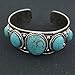 Jianxi Woman Jewelry Fashion Bohemia Style Synthetic Compressed Turquoise Bracelet Antique Rgentium Plated Base Vintage Bangle …