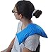 Microwavable Corn Filled Heating Pad and Cold Pack/Washable 100% Cotton Cover (Blue Stream, 5.25in W x 17.25in L)