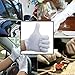 White Cotton Gloves, Matte 100% Cotton Stretchy Wrist Length Plain Blank Thin Gloves 6 Pairs