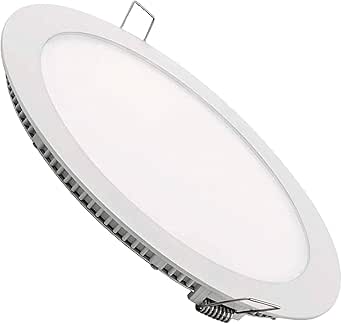 Panel Downlight LED redondo plano, 20W. Color Blanco Frío (6500K). 1800 Lumenes. Driver incluido.