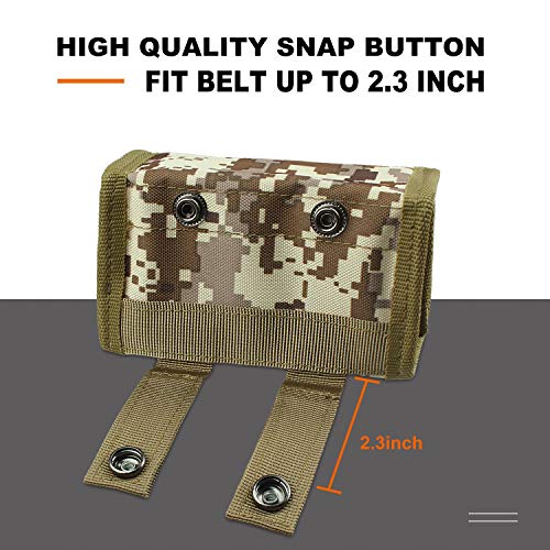 Kosibate Tactical Molle Dual Double Pistol 15mm Mag Magazine Pouch Close Holster(Desert Camo) - Thumbnail 3