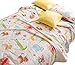 J-pinno Jungle Tiger Elephant Giraffe Animals Quilt Summer Lighweight Comforter Throw Coverlet Kids Cartoon Cute Bed Blanket (Animal, Twin 59