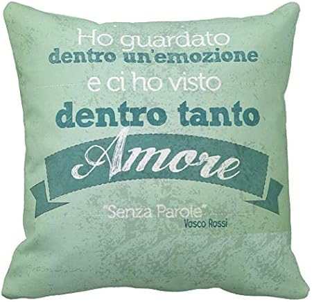 Cuscino Personalizzato 40x40 Frase Vasco Rossi Canzone D Amore Senza Parole Ho Guardato Dentro Un Emozione E Ci Ho Visto Dentro Tanto Amore 1 Cuore Amore Idea Regalo Amazon It Casa E Cucina