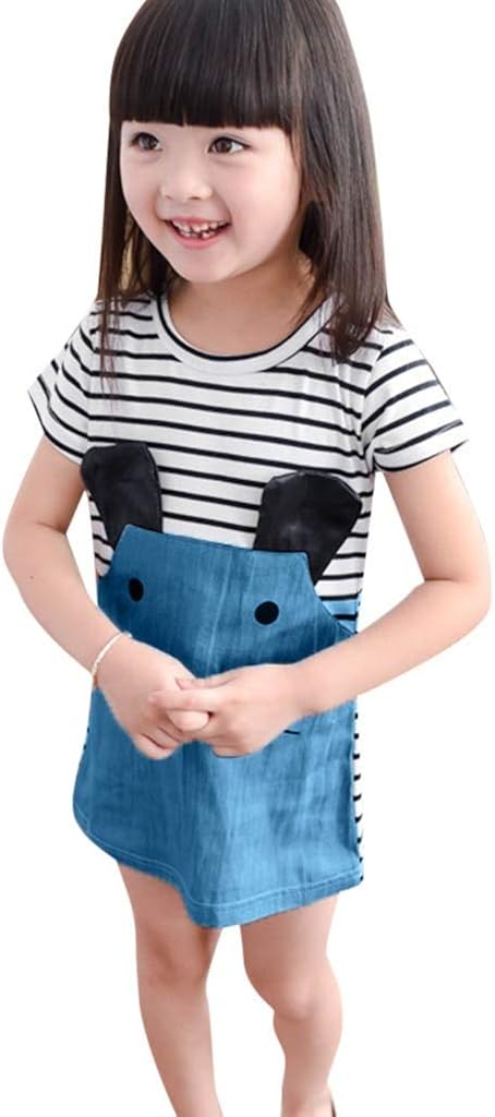 Ropa Especializada Mitlfuny Verano Vestido Ropa Ninos Nina Manga Corta Dibujos Animados Raton Rayas Vaquero Cosiendo Camiseta Falda Bautizo Princesa Vestidos Fiesta Cumpleanos Para Bebe Ninas 1 5 Anos Ropa Terenowiec Com