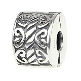 Beads Hunter 925 Sterling Silver Corinthian Hearts Clip Stopper For European Bracelet
