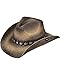 Peter Grimm Ltd Unisex Bret Straw Cowboy Hat Black One Size