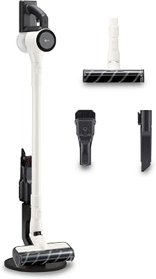 A9C-SLIM1C - Aspirador Escoba CordZero, Aspiradora con Sistema de Compresión de Polvo, Ciclónico, 150W Succión, Boquilla Varias Superficies, Base de Parking, 1.9 Kg, Blanco