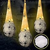 3PCS Halloween Decorations Lighted Spider Egg Sacs