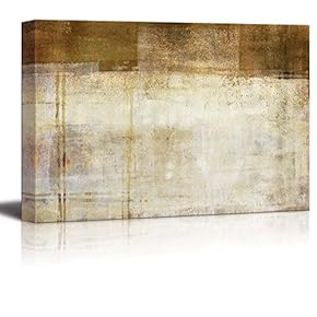 Brown Stripes Transitioning to Silver with a Grungy Texture Over It - Canvas Art Home Art - 12x18 inches