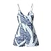 Feel Show Womens Spaghetti Strap Sleeveless V Neck Print Short Jumpsuit Mini Romper
