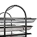 MONBLA 4-Tier File Rack Metal Mesh Letter Tray Scratch-Resistant Stackable Foolscap Rack Desk Document Organizer