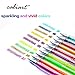 120 Glitter Gel Pens for Adult Coloring Books Glitter Pens Neon Colored Pens Art Markers for Drawing Doodling Crafts Scrapbooks Bullet Journal, Sparkle Gel Pen Marker Set