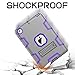 TOPSKY Compatible with Built-in Kick Stand 3 Layers Armor Case for iPad Mini,Mini 2 and Mini 3 Bundle Grey/Purple