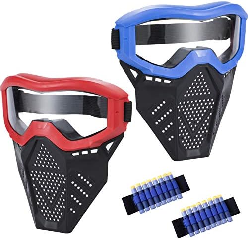 MeimoS 2 Pack Tactical Face Shield Mask Protective Goggles