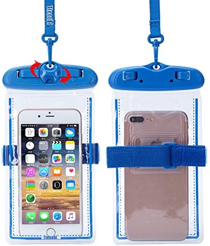 VIENNAGE Waterproof Case, Universal Dry Bag Pouch for Outdoor Activities for Devices up to 6.0" (BLUE)
