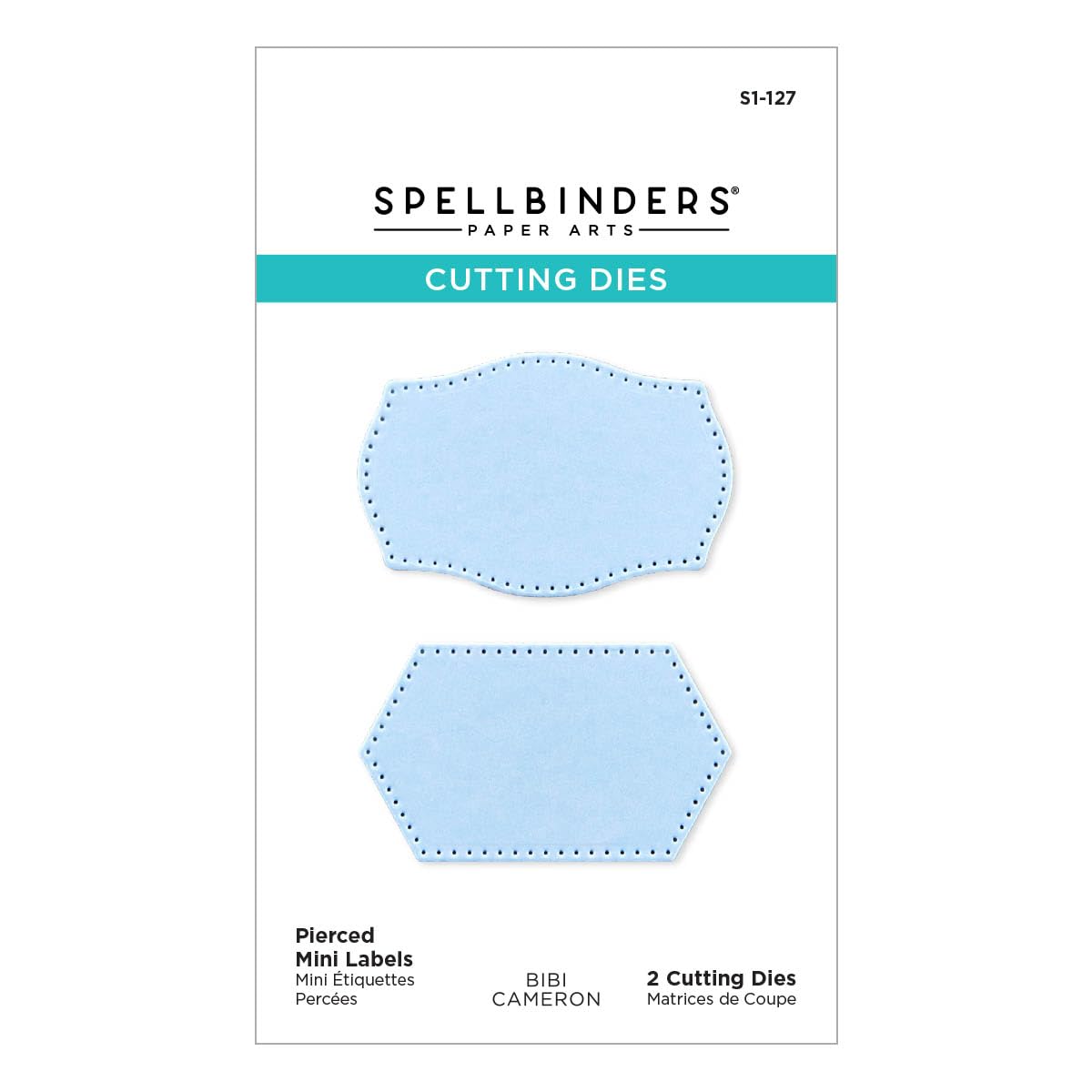Spellbinders Pierced Mini Labels Etched Dies from The Bibi's Snowflakes Collection by Bibi Cameron
