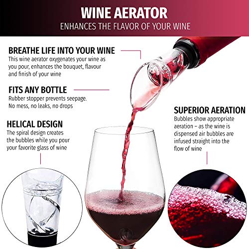 VINABON Wine Opener New Model 2019 - Lever Wine Opener Kit - Manual Wine Bottle Opener Set - Fast Rabbit Corkscrew Wine Openers - Easy Cork Screw Wine Set - Wine Cork Remover Tool - Ebook Wine Guide