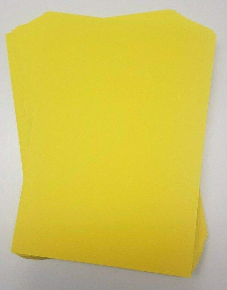 Bright Yellow 5" x 7" Postcard Card Stock x50 Sheets Per Pack
