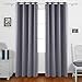 Deconovo Solid Room Darkening Curtains Thermal Insulated Blackout Curtains Grommet Blind Curtains for Bedroom 52W x 84L Inch Light Grey 2 Panels