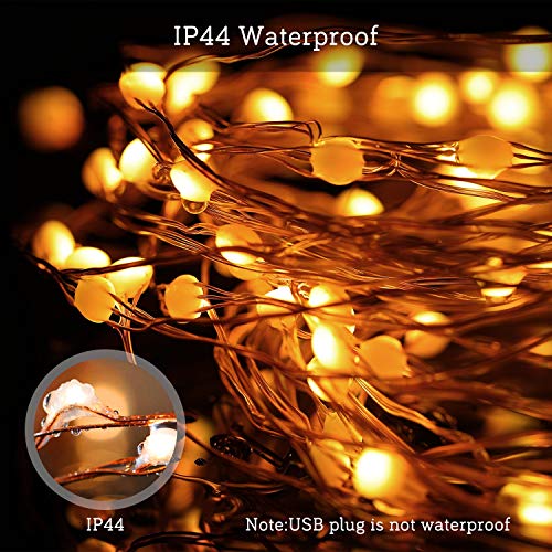 Tencoz Guirnalda Luces 10M 100 LED, Cadena de Luces LED USB Exteriores Interiores IP44 impermeable, Luces LED de Colores para Decoración Navidad Fiestas Bodas Jardin Habitacion(vistoso)