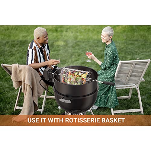 onlyfire Upgrade Chrome Plated Steel Rotisserie Ring Kit for er 18