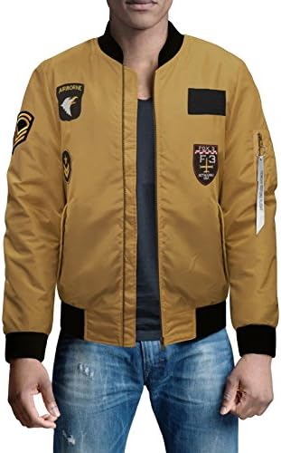 Men’s Premium Multi Style Bomber Jacket AJK45756 Camel L