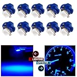 CCIYU (Total of 10 Pcs) Car T5 B8.4D 5050 1SMD Purple Blue LED Lamps Dashboard Side Indicator Lights